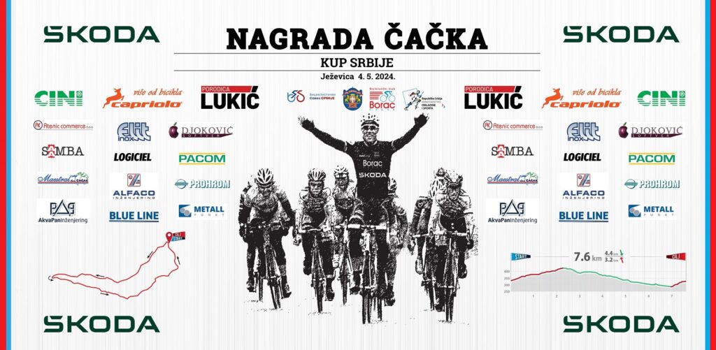 Biciklistički klub Borac prema kalendaru takmičenja Biciklističkog saveza Srbije  organizuje biciklističku trku za Kup Srbije pod nazivom NAGRADA ČAČKA 2024 , u subotu 04.05.2024.godine.